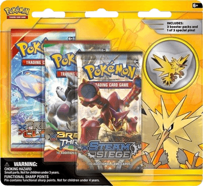 Legendary Birds Pin 3 Pack Blister (Zapdos Pin)