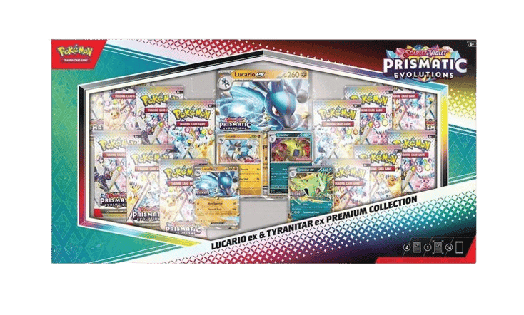 Prismatic Evolutions Lucario ex & Tyranitar ex Premium Collection (Sam's Club)