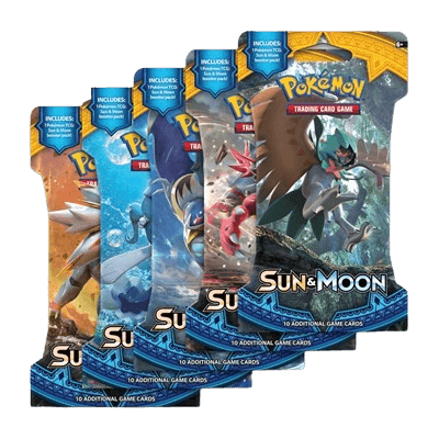 Sun & Moon Sleeved Booster Pack Art Bundle (Set of 5)
