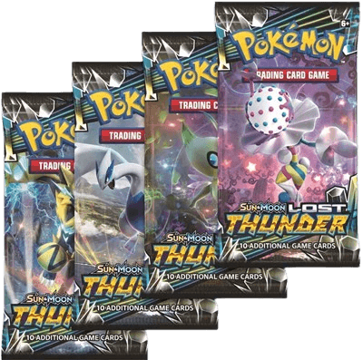 Lost Thunder Booster Pack Art Bundle (Set of 4)