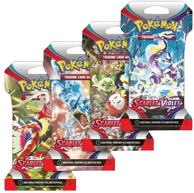 Scarlet & Violet Sleeved Booster Pack Art Bundle (Set of 4)