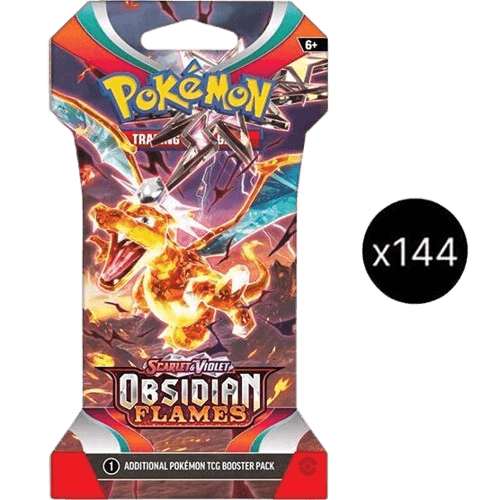 Obsidian Flames Sleeved Booster Pack Case