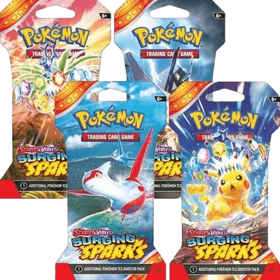 Surging Sparks Sleeved Booster Pack Bundle (Set of 4)