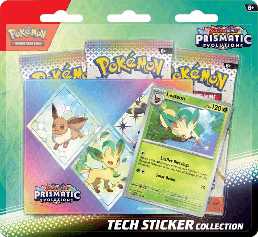 Prismatic Evolutions Tech Sticker Collection - Leafeon