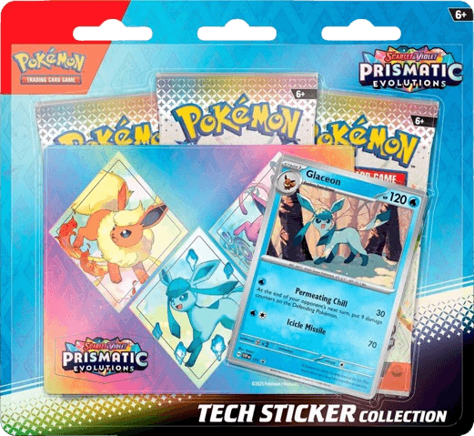 Prismatic Evolutions Tech Sticker Collection - Glaceon