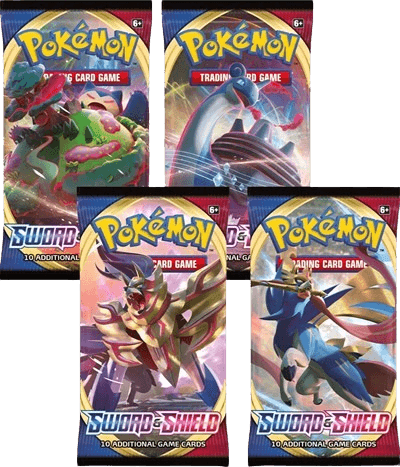 Sword & Shield Base Set Booster Pack Art Bundle (Set of 4)