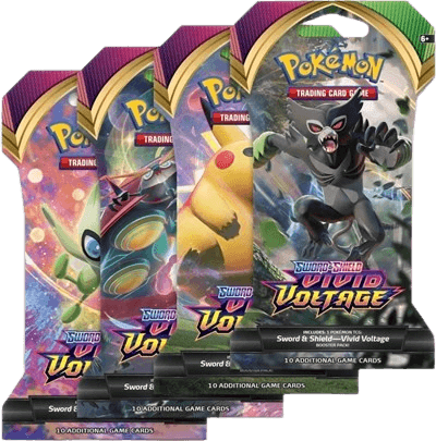 Vivid Voltage Sleeved Booster Pack Art Bundle (Set of 4)