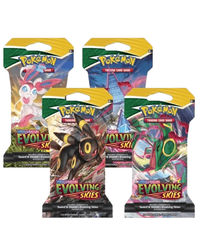 Evolving Skies Sleeved Booster Pack Art Bundle (Set of 4)
