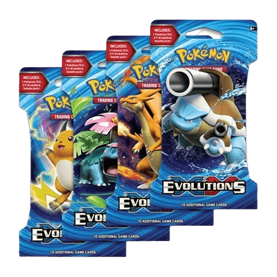 Evolutions Sleeved Booster Pack Art Bundle (Set of 4)
