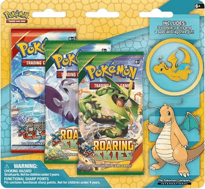 Roaring Skies Dragonite Collector's Pin 3-Pack Blister