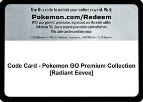 Code Card - Pokemon GO Premium Collection [Radiant Eevee]